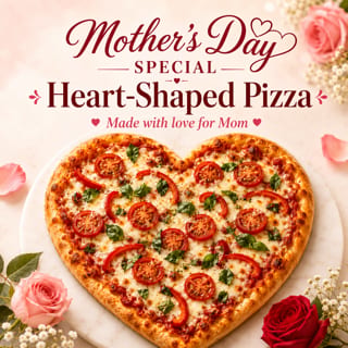 Heart Shaped Pizza ♥️( Mother’s Day)